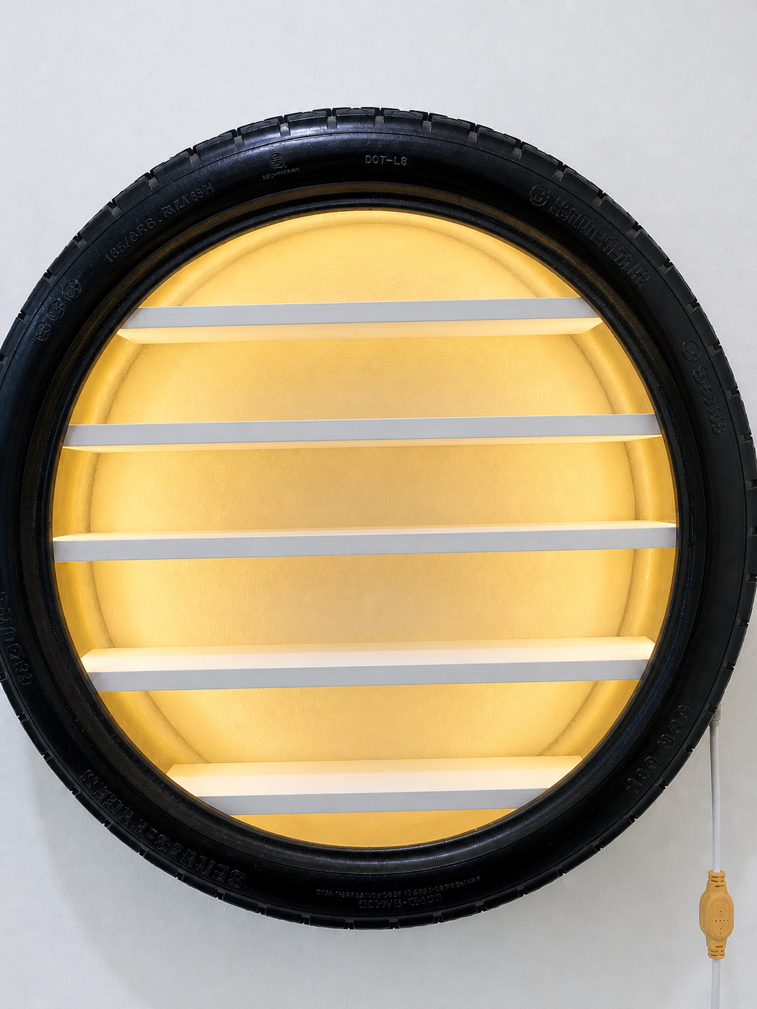 Turn Your Wall Into a Garage
HandMade Luxury Tire Shelf with LED Elegance.