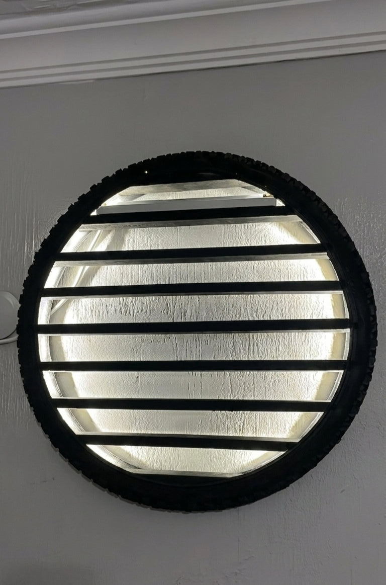 Turn Your Wall Into a Garage
HandMade Luxury Tire Shelf with LED Elegance.
